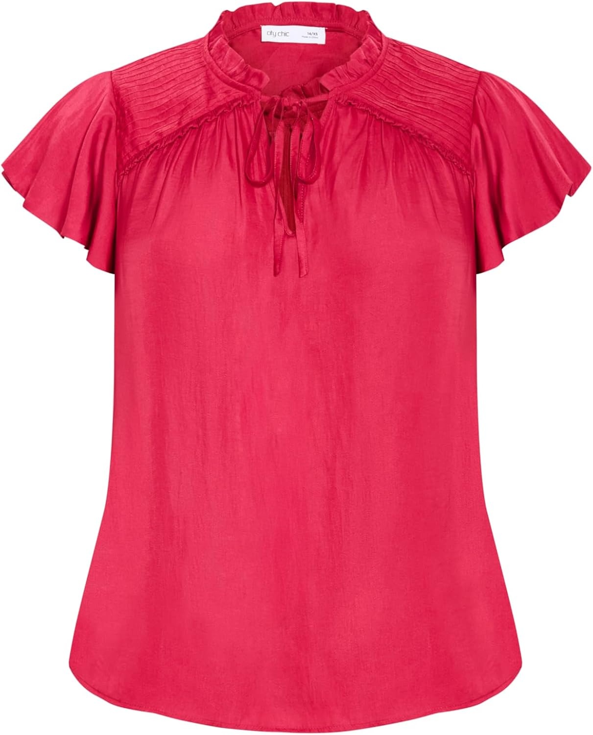 image:imageCity Chic Plus Size Shirt Drama Queen Short SleeveRaspberry