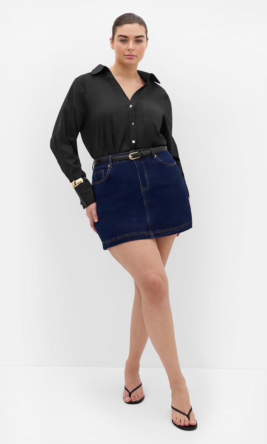 image:imageCity Chic Plus Size Shirt Elevated Long Sleeve StretchBlack