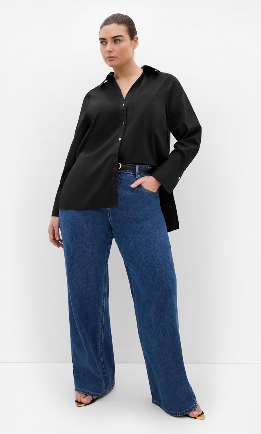 image:imageCity Chic Plus Size Shirt Elevated Long Sleeve StretchBlack