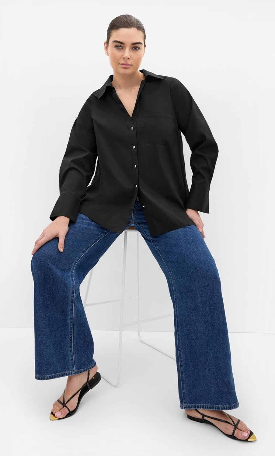 image:imageCity Chic Plus Size Shirt Elevated Long Sleeve StretchBlack