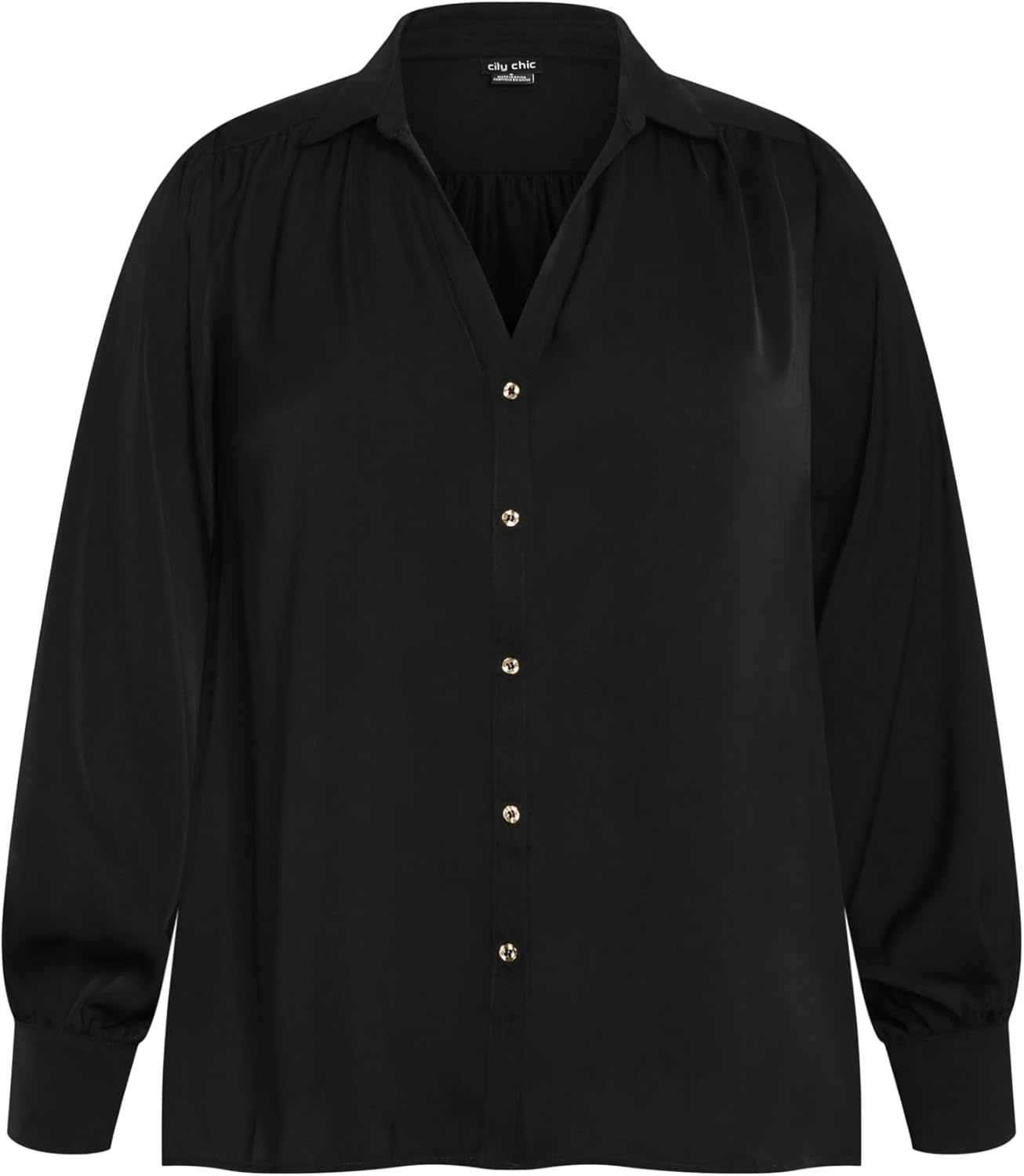 image:imageCity Chic Plus Size Shirt Hadlee Long SleeveBlack