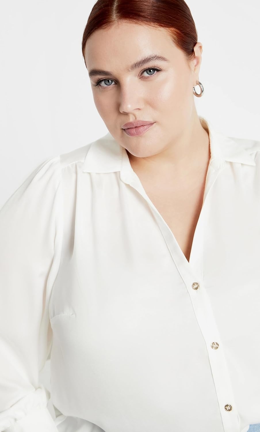 image:imageCity Chic Plus Size Shirt Hadlee Long SleeveIvory