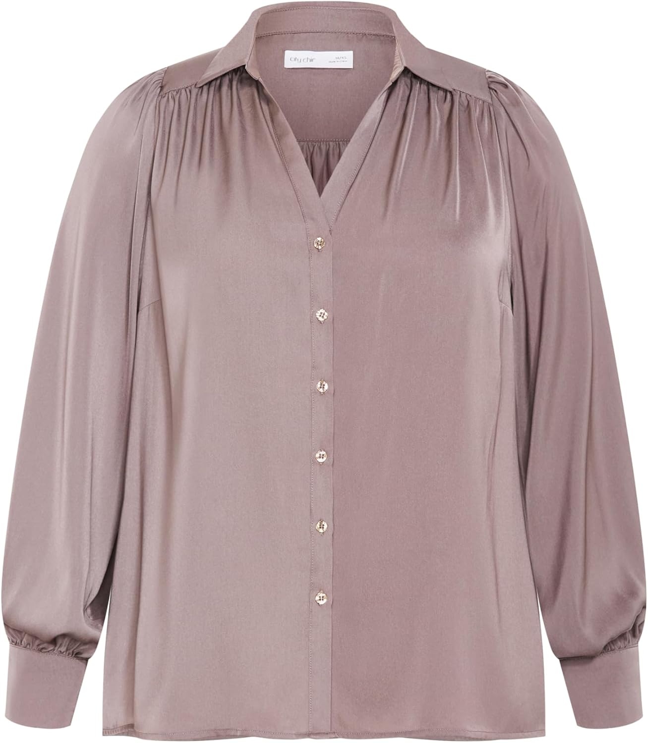 image:imageCity Chic Plus Size Shirt Hadlee Long SleeveSmoke