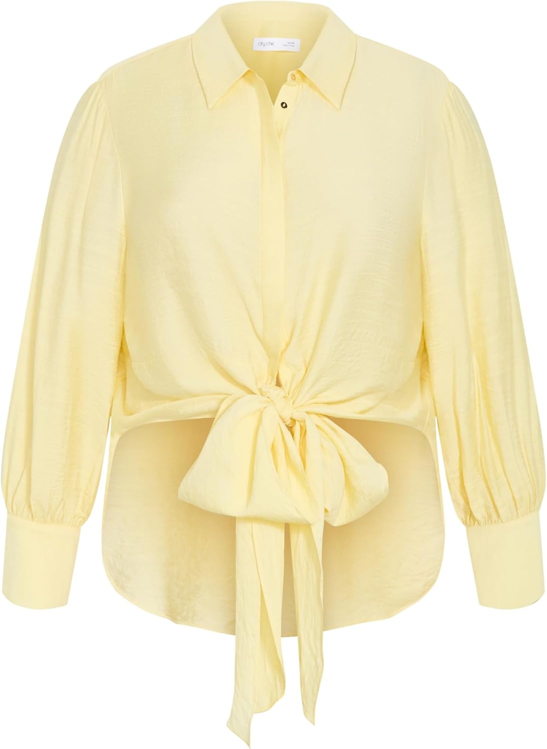 image:imageCity Chic Plus Size Shirt Rosabella Hem DetailLemon Drop