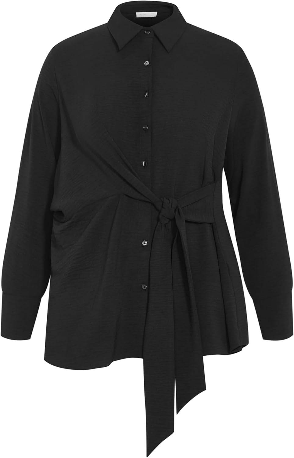 image:imageCity Chic Plus Size Shirt Telia Side TieBlack