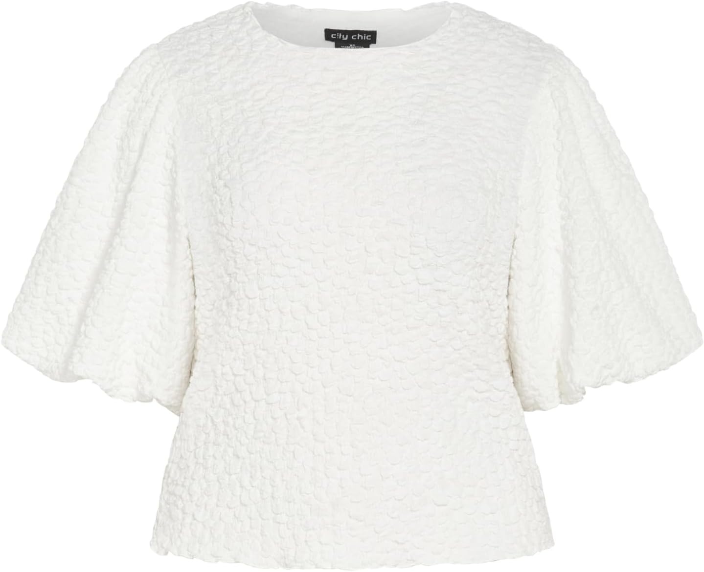 image:imageCity Chic Plus Size Top Chrissie Balloon SleeveIvory