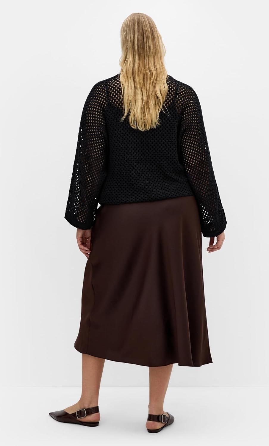 image:imageCity Chic Plus Size Top Crochet Knit Long SleeveBlack