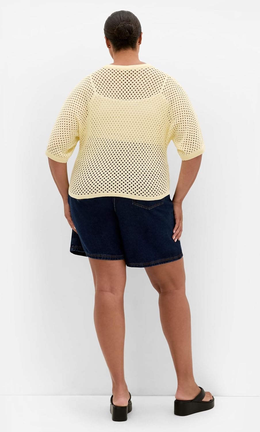 image:imageCity Chic Plus Size Top Crochet KnitLemon Zest