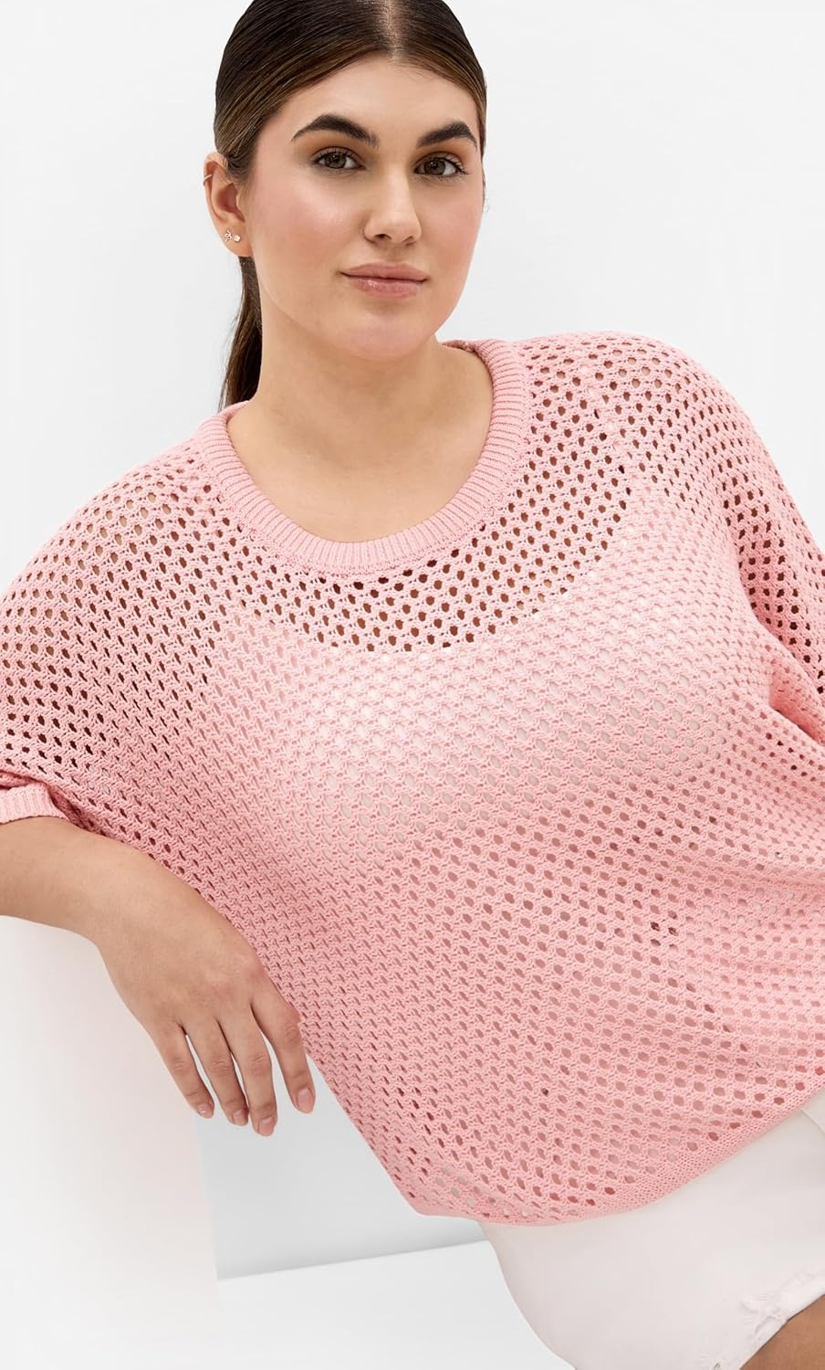 image:imageCity Chic Plus Size Top Crochet KnitPeachy