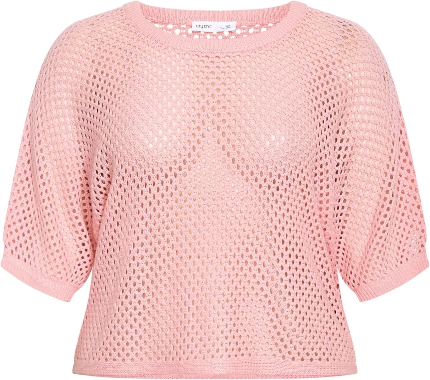 image:imageCity Chic Plus Size Top Crochet KnitPeachy