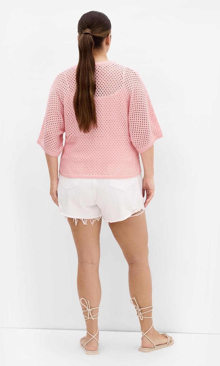 image:imageCity Chic Plus Size Top Crochet KnitPeachy
