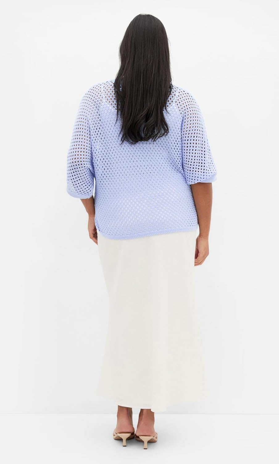 image:imageCity Chic Plus Size Top Crochet KnitSoft Blue
