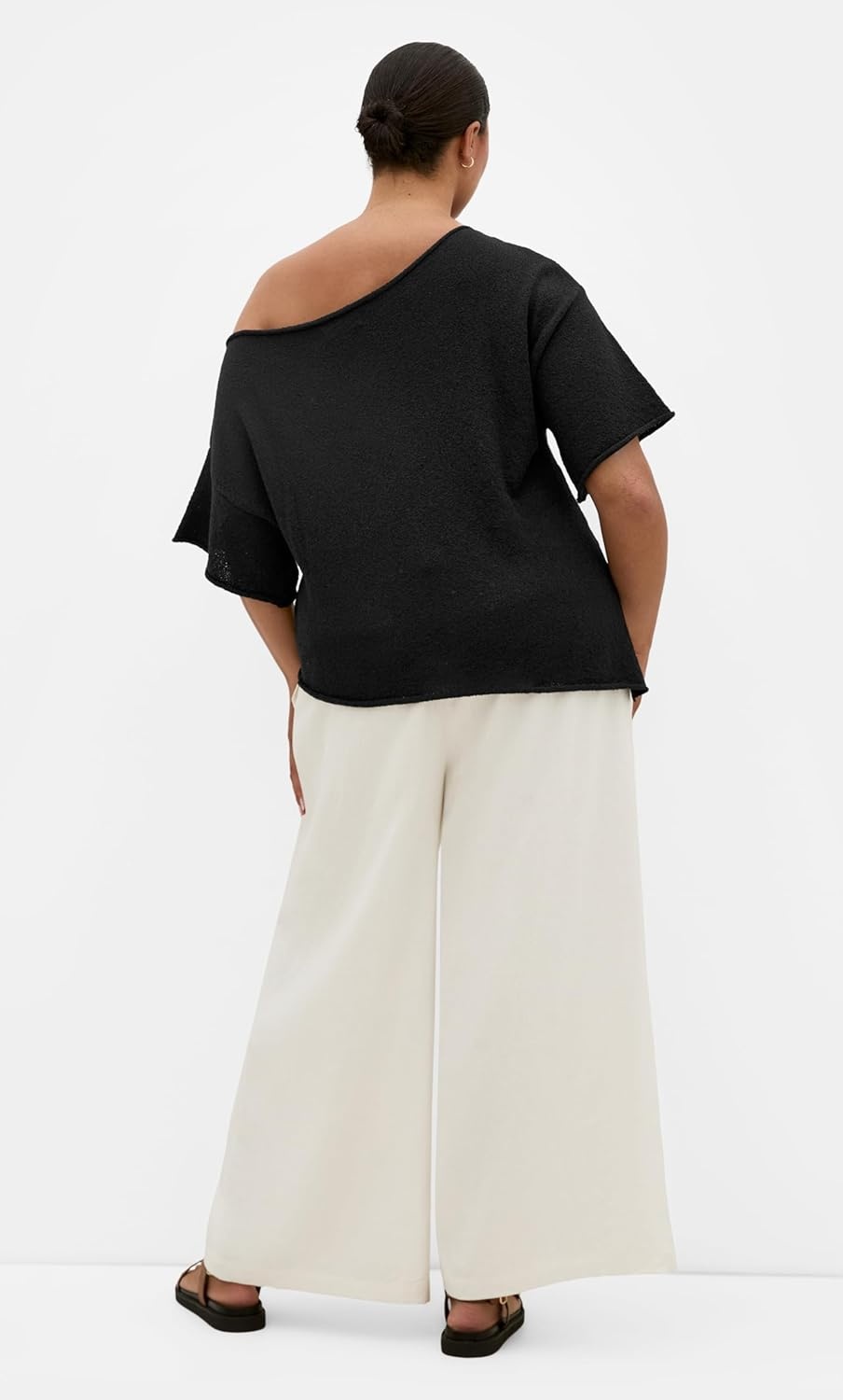 image:imageCity Chic Plus Size Top One Shoulder KnitBlack