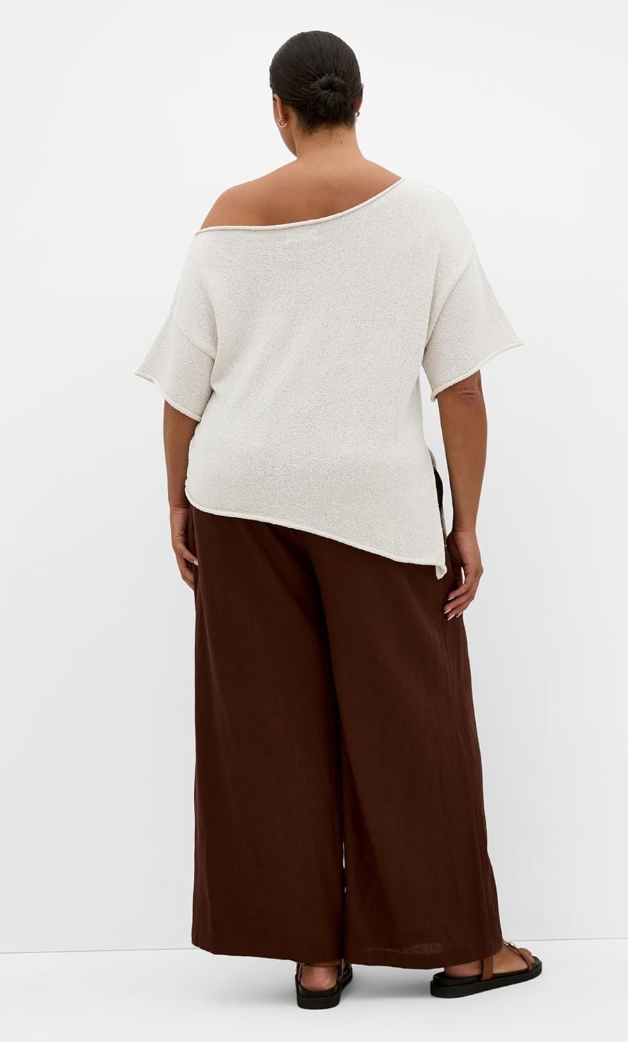 image:imageCity Chic Plus Size Top One Shoulder KnitNatural