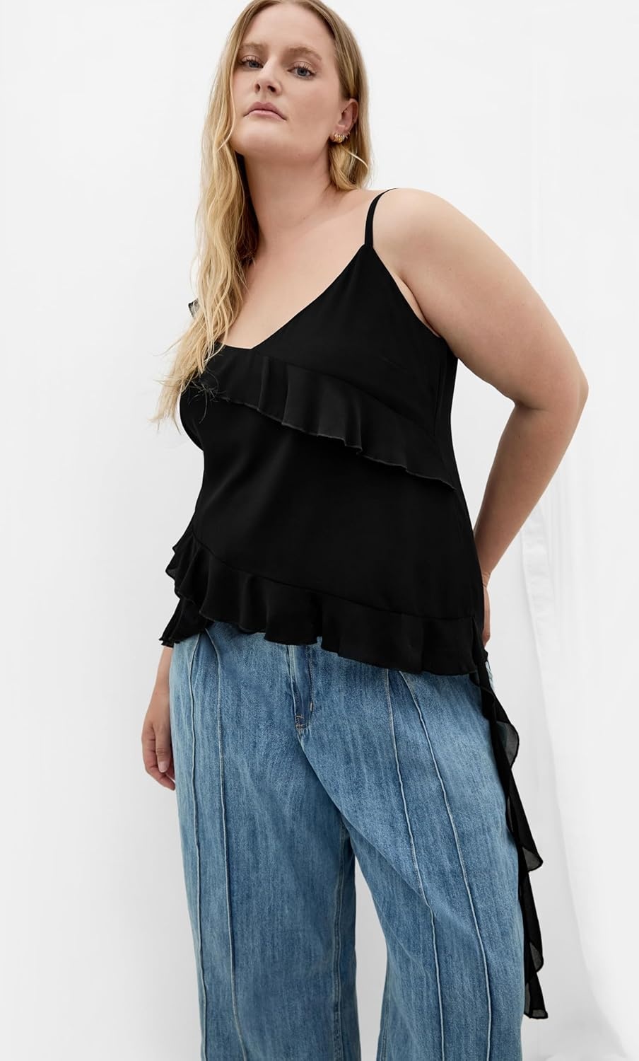 image:imageCity Chic Plus Size Top Waverly FrillBlack