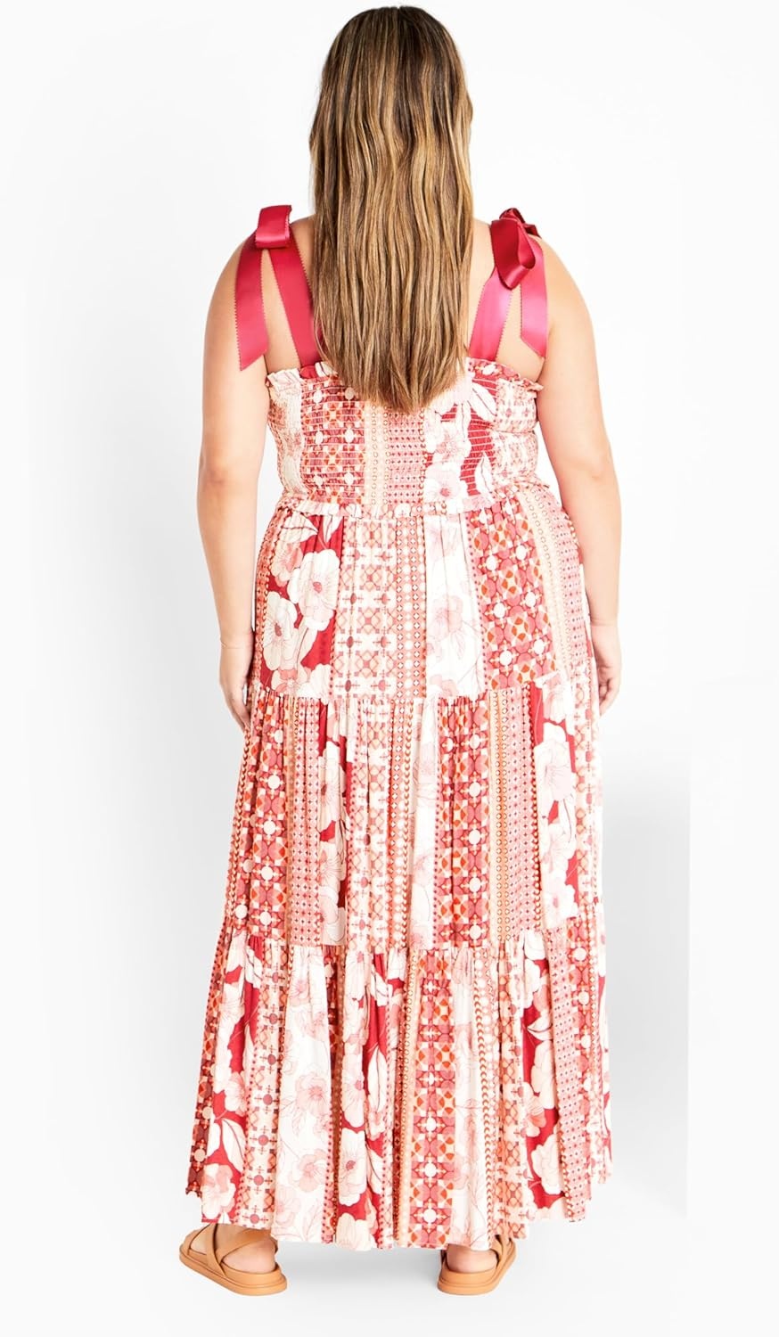 image:imageCity Chic Womens Plus Size Cosmopolitan Print Maxi DressCosmopolitan