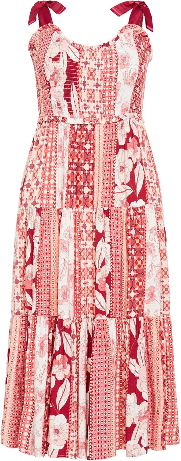 image:imageCity Chic Womens Plus Size Cosmopolitan Print Maxi DressCosmopolitan