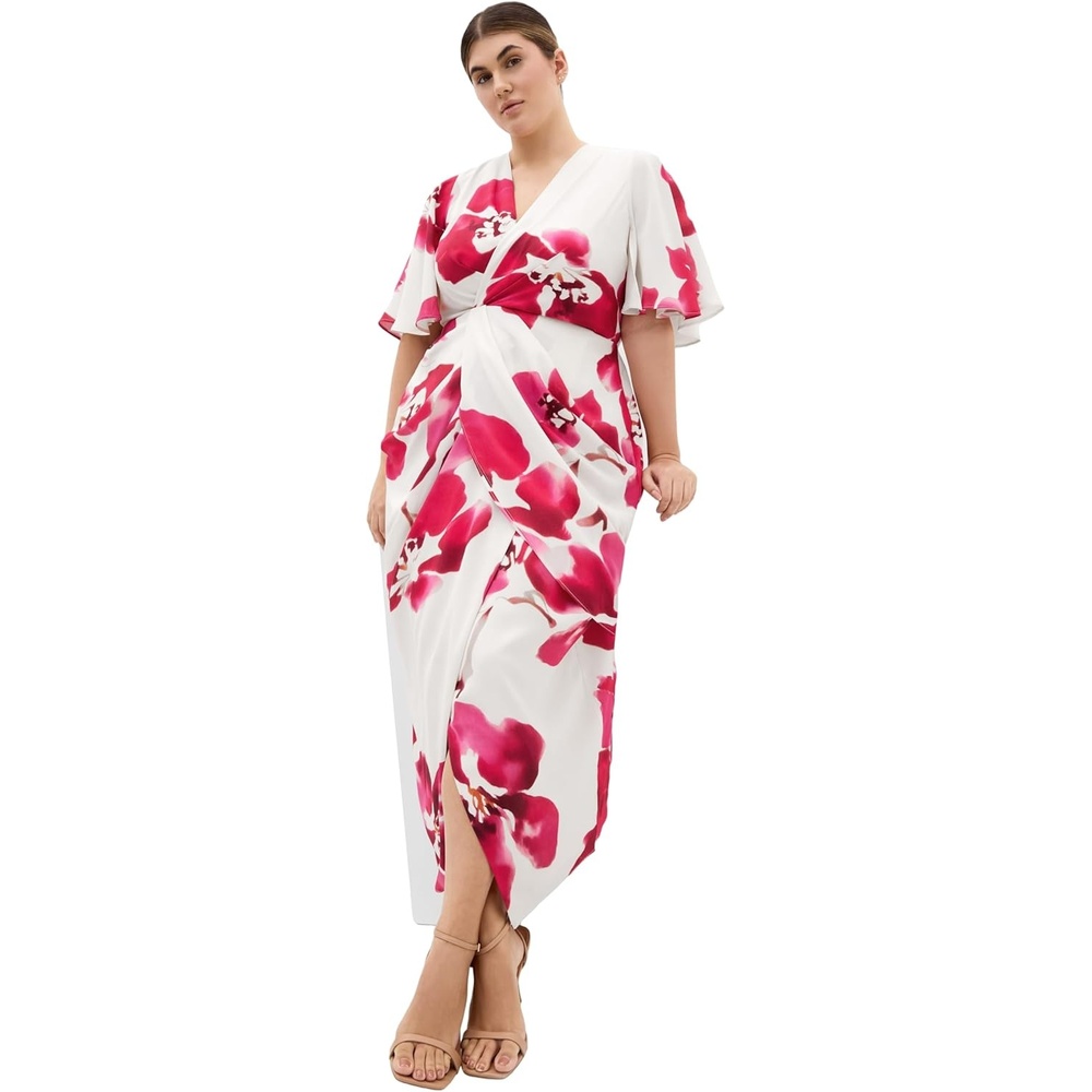 image:imageCity Chic Plus Size Dress Braelynn Fleur Print Maxi 18