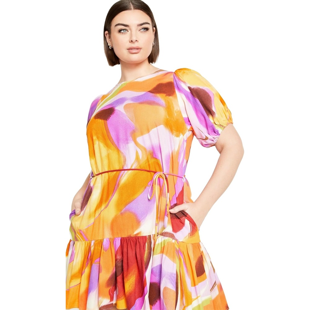 image:imageCity Chic Plus Size Dress Esme PrintSummer Swirl