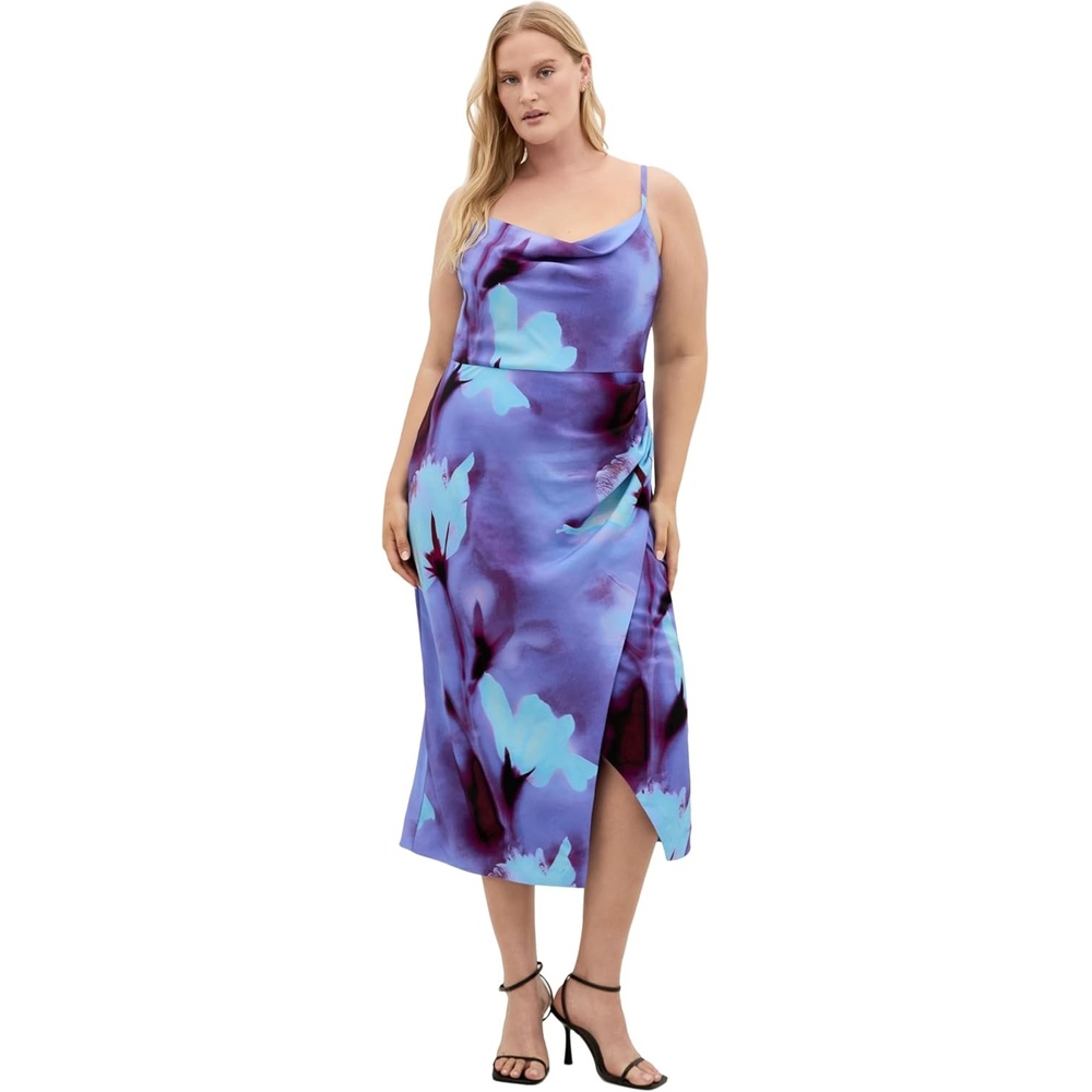 image:imageCity Chic Plus Size Dress Mariana Print MidiAzure Floral