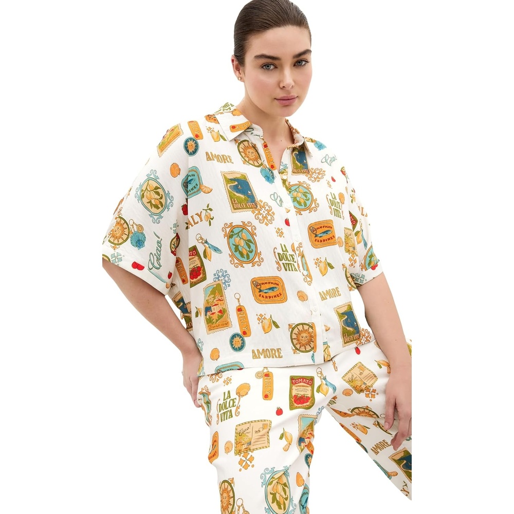 image:imageCity Chic Plus Size Shirt Amore PrintCreme La Dolche