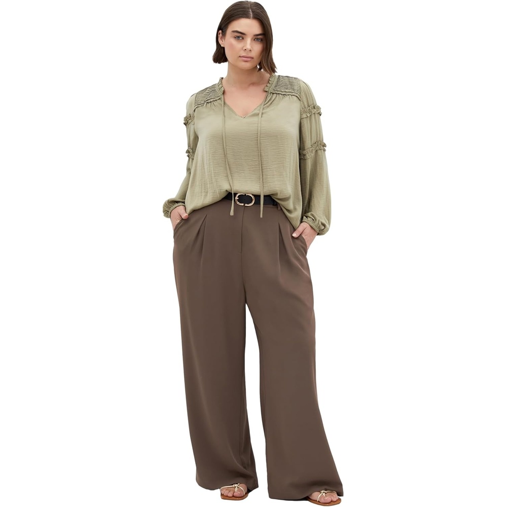 image:imageCity Chic Plus Size Shirt Drama Queen Long SleeveSage