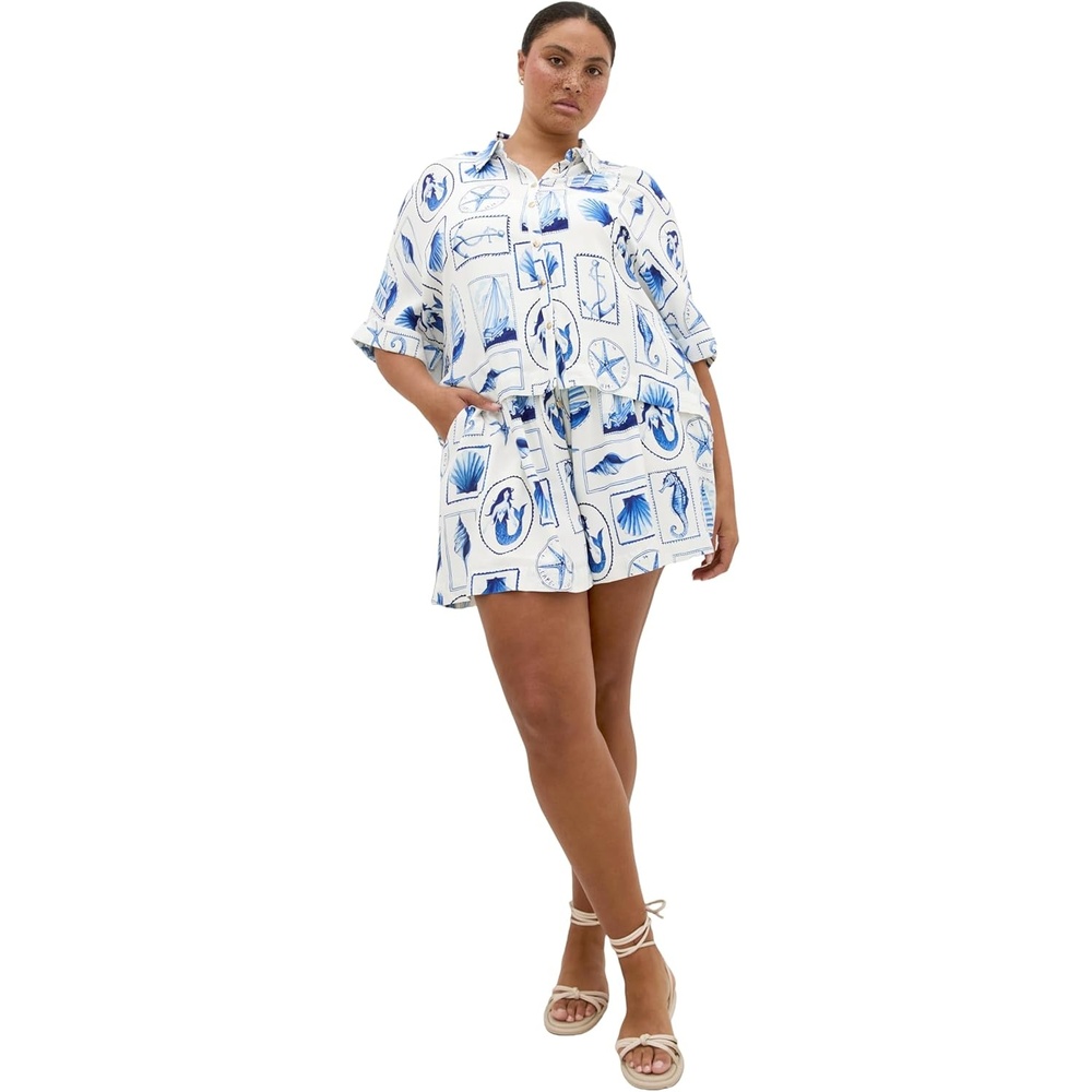 image:imageCity Chic Plus Size Shirt  Liana Amalfi PrintAmalfi Postcard