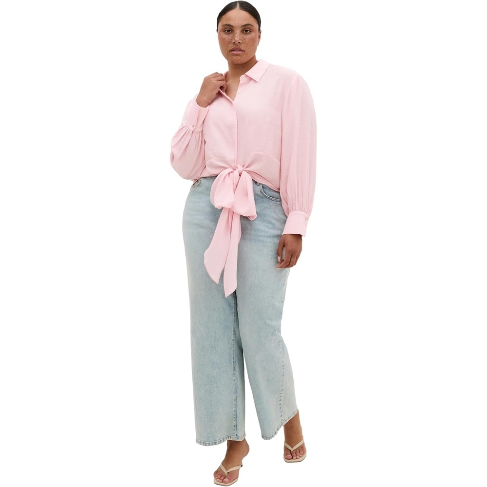 image:imageCity Chic Plus Size Shirt Rosabella Hem DetailHeavenly Pink