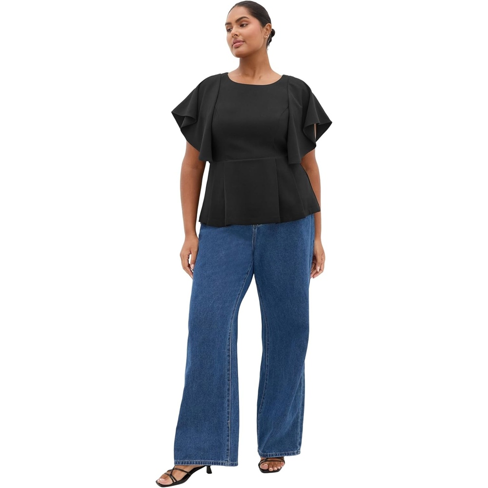 image:imageCity Chic Plus Size Top  CinchedBlack