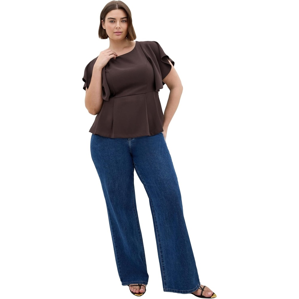 image:imageCity Chic Plus Size Top CinchedChocolate