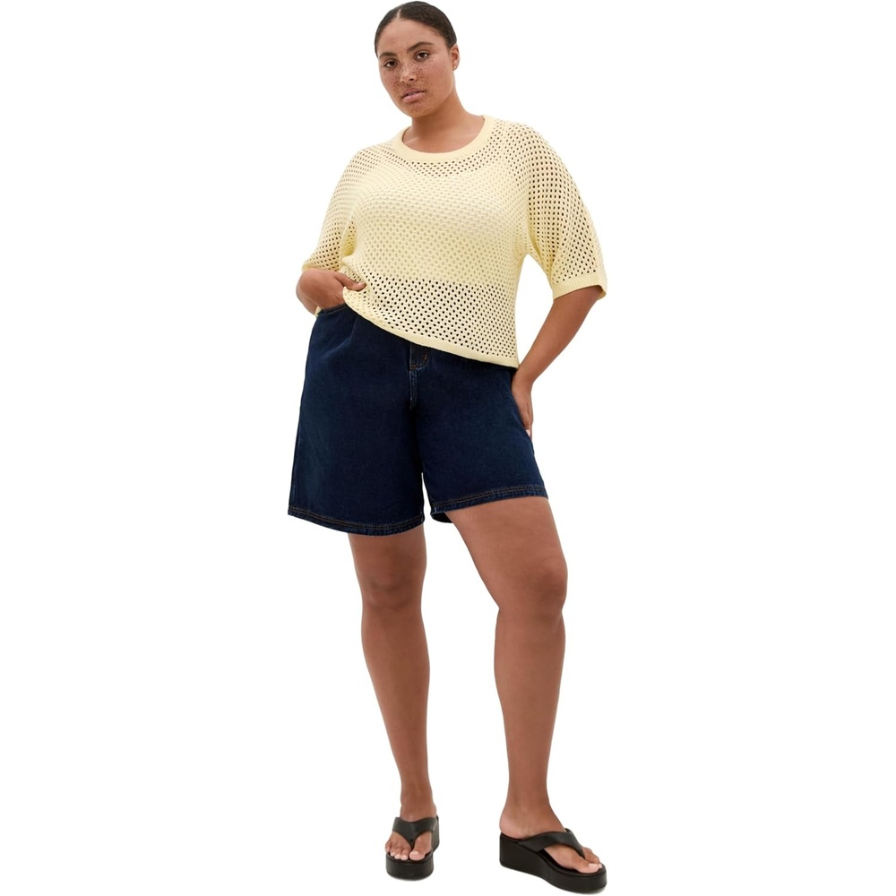 image:imageCity Chic Plus Size Top Crochet KnitLemon Zest