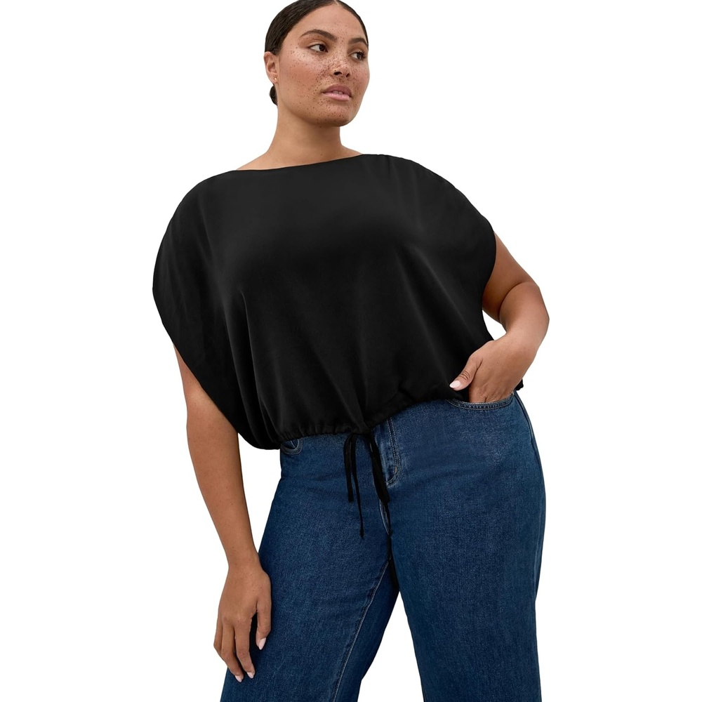 image:imageCity Chic Plus Size Top Elise Hem DetailBlack