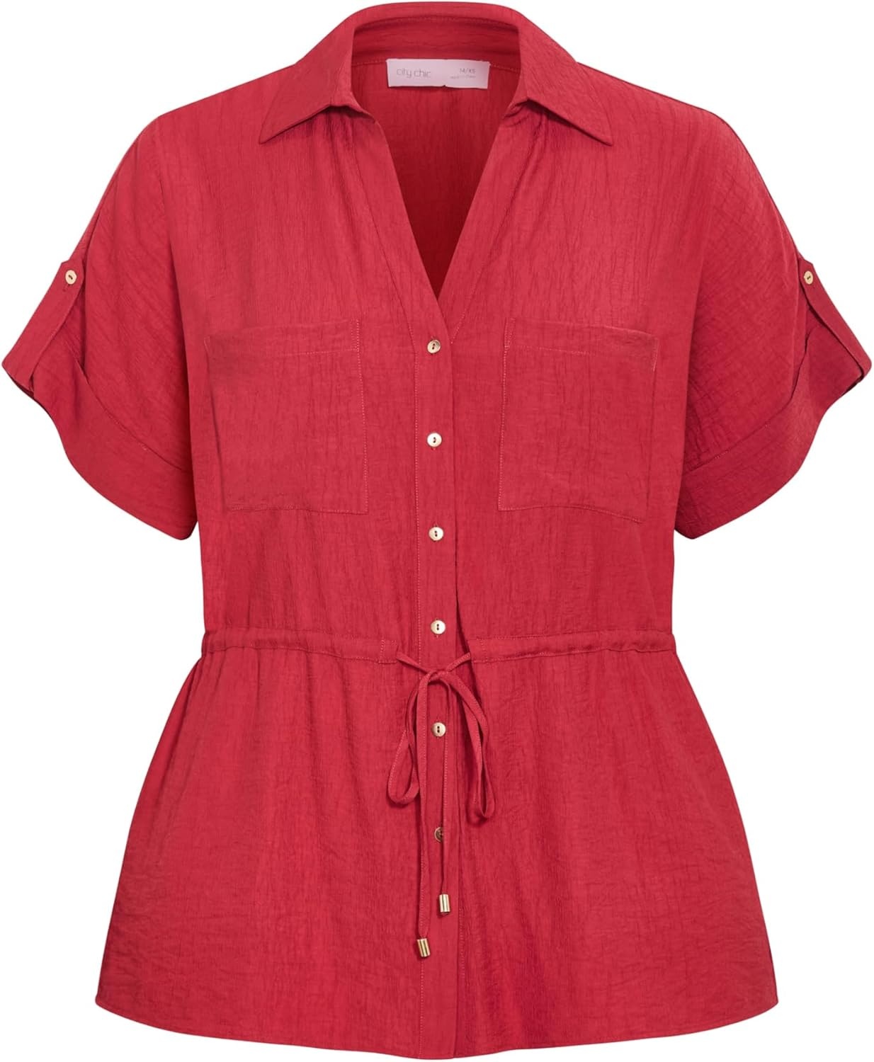 image:imageCity Chic Plus Size Shirt Aria CinchedSienna