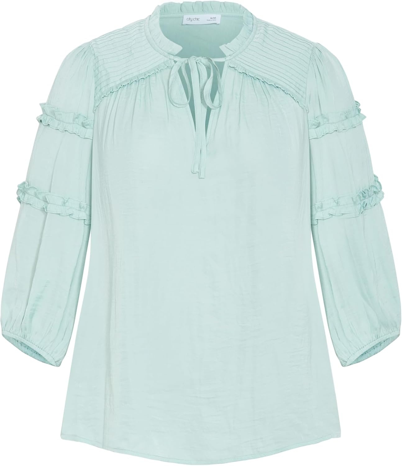 image:imageCity Chic Plus Size Shirt Drama Queen Elbow SleeveMisty