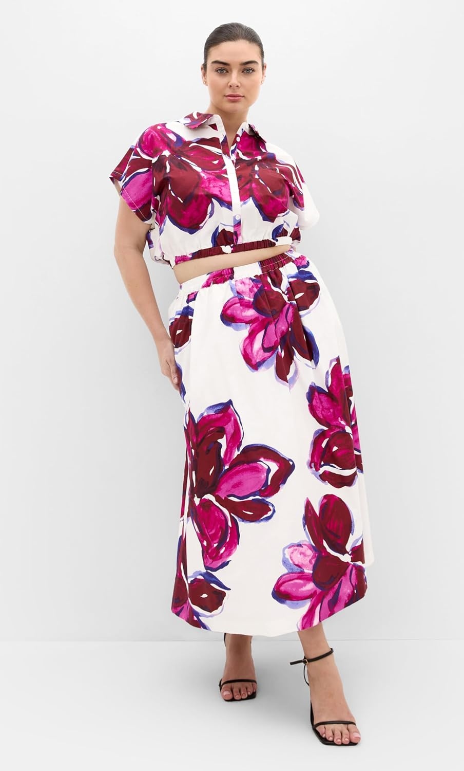 image:imageCity Chic Plus Size Shirt Holiday Bloom PrintViolet Bloom