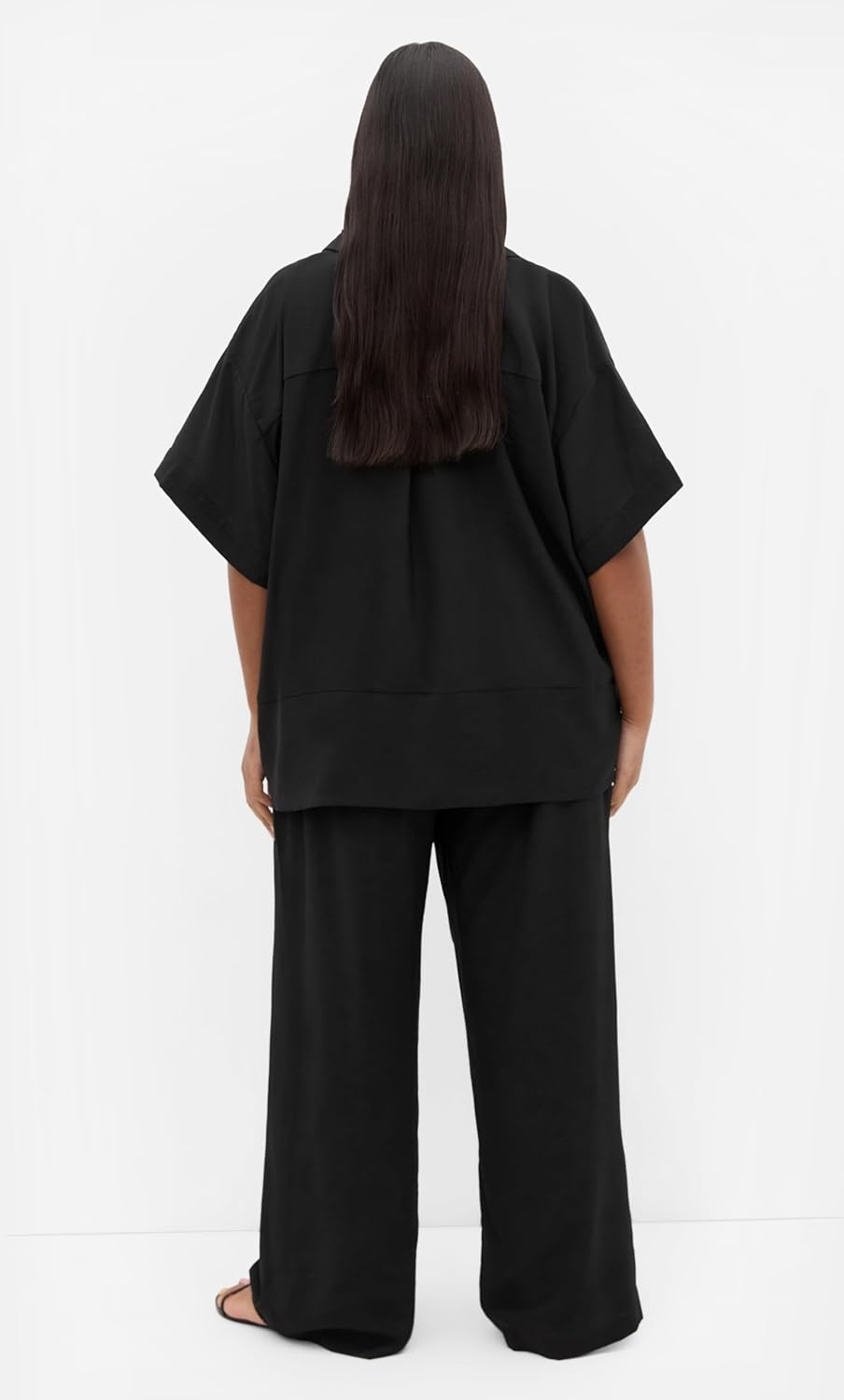 image:imageCity Chic Plus Size Shirt Kalea Tie FrontBlack