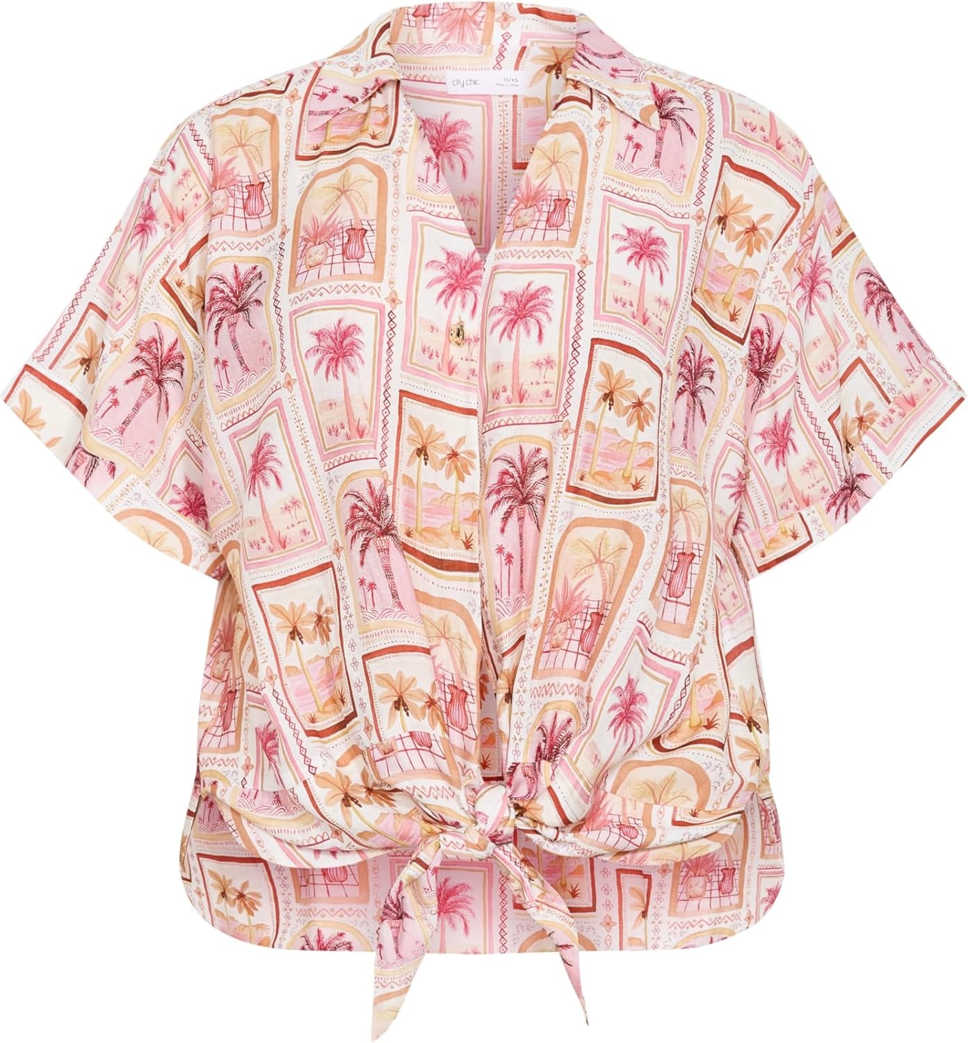 image:imageCity Chic Plus Size Shirt Postcard Soiree PrintPostcard Soiree