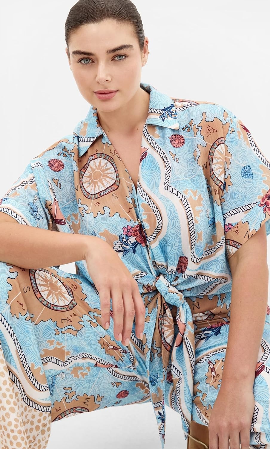 image:imageCity Chic Plus Size Shirt Postcard Voyage PrintVoyage Prt