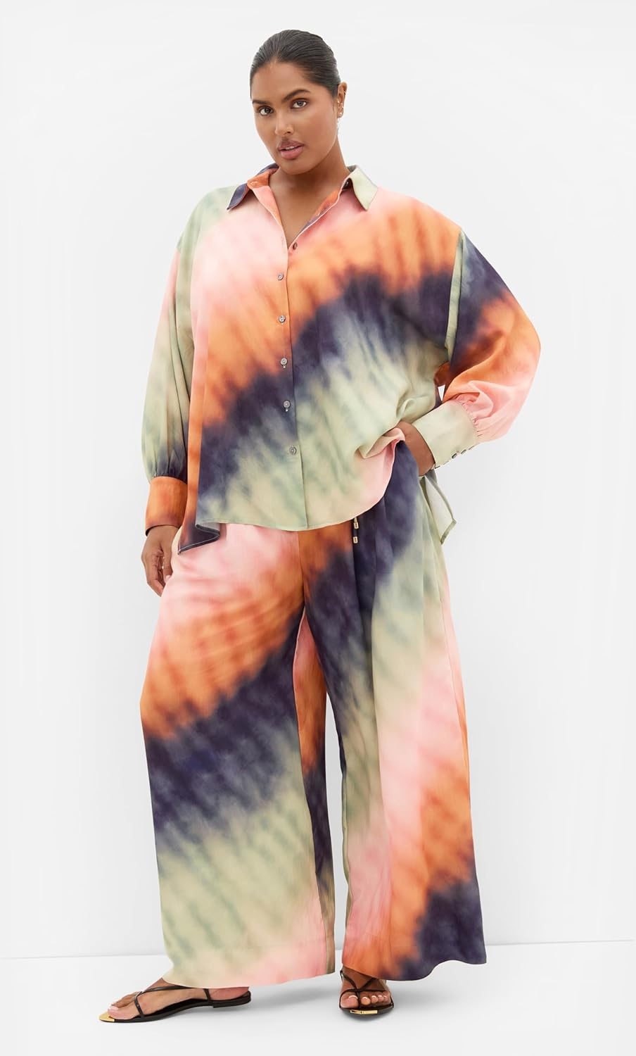image:imageCity Chic Plus Size Shirt Sunset Ombre PrintSunset Ombre