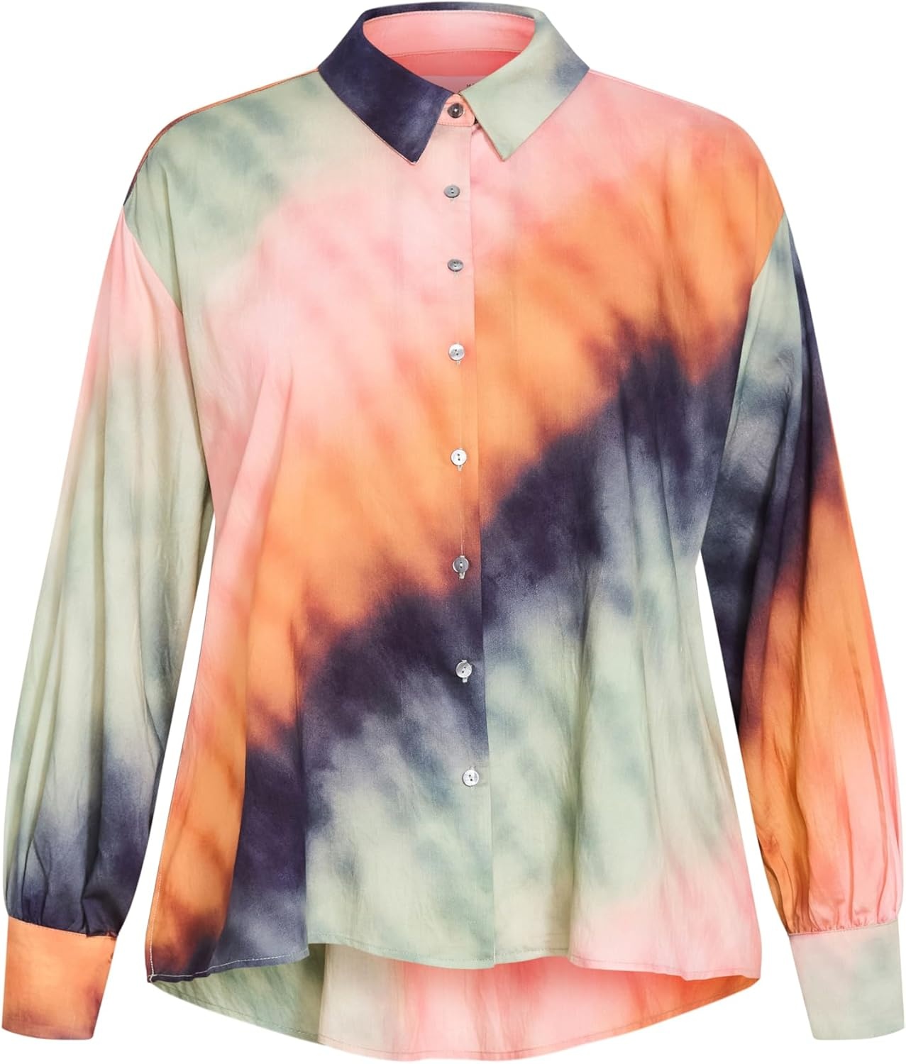 image:imageCity Chic Plus Size Shirt Sunset Ombre PrintSunset Ombre