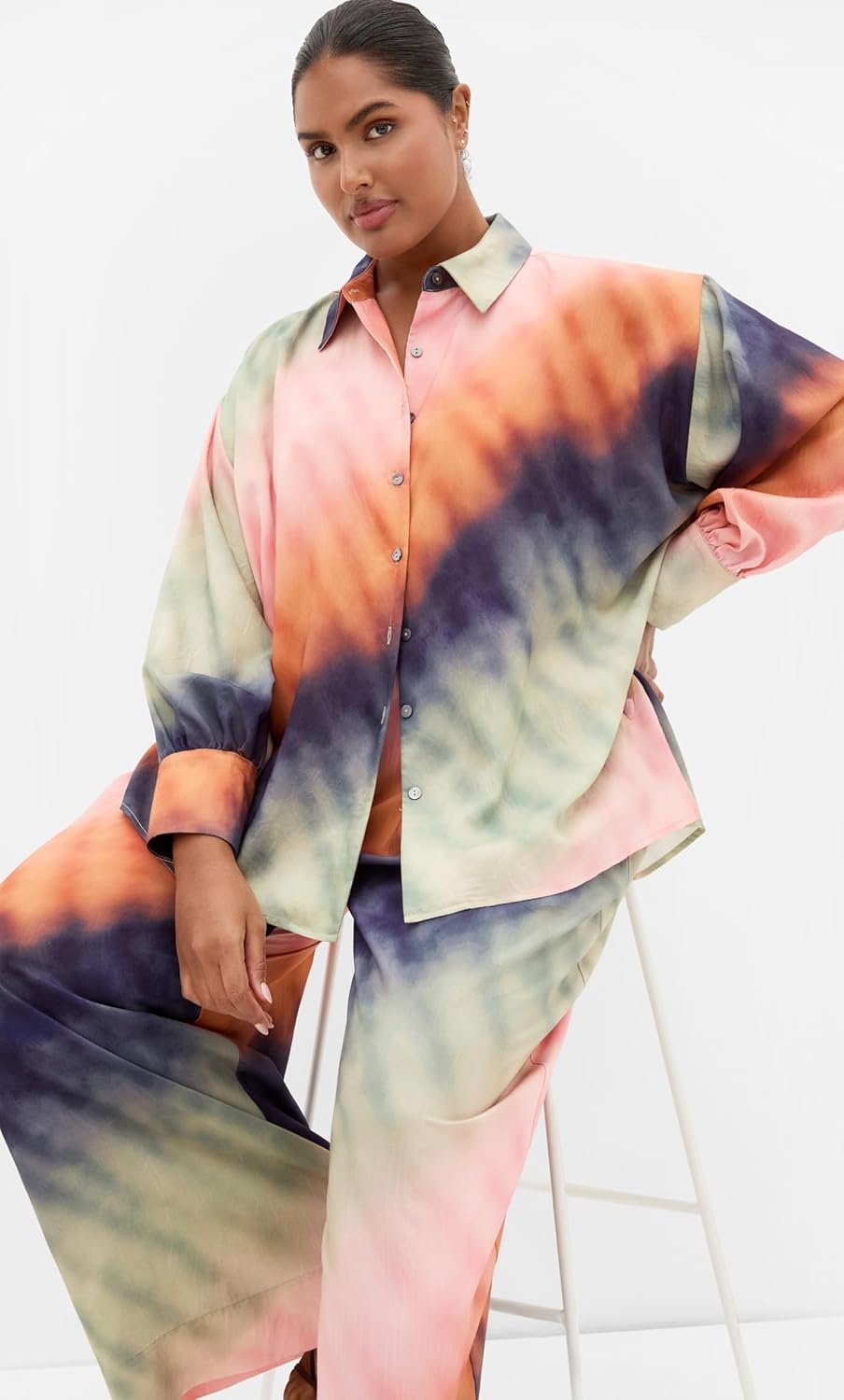 image:imageCity Chic Plus Size Shirt Sunset Ombre PrintSunset Ombre