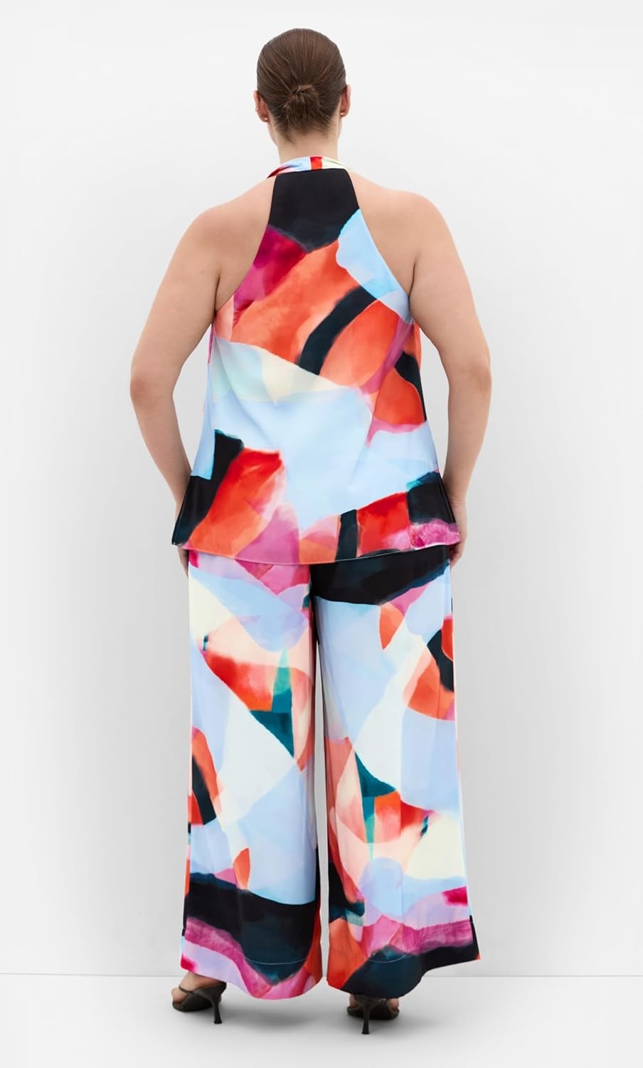 image:imageCity Chic Plus Size Top Chloe Aspect Print Cowl NeckAspect