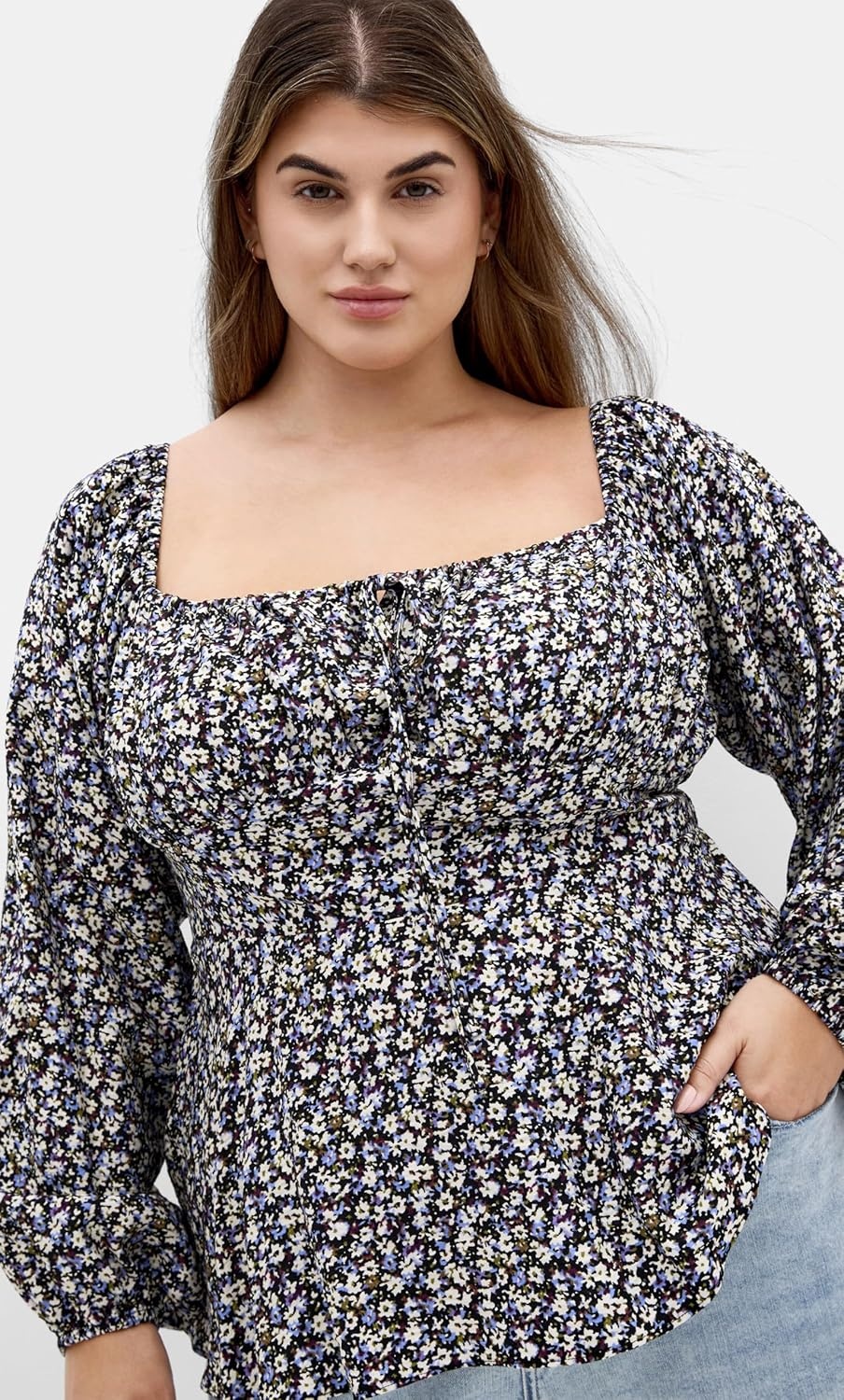 image:imageCity Chic Plus Size Top Gigi Long Sleeve Floral PrintSwept Away