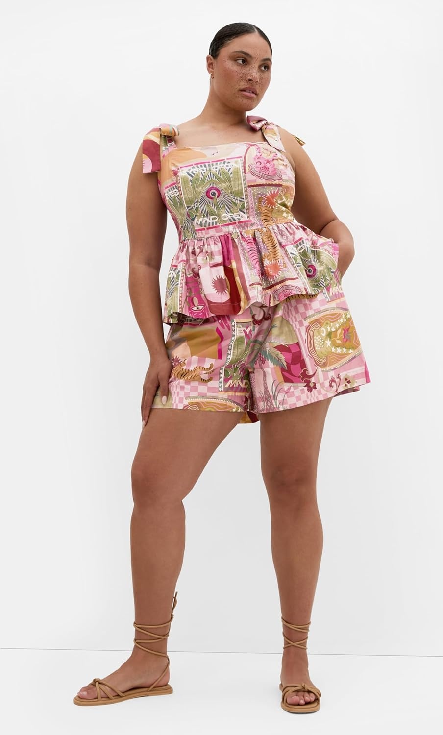 image:imageCity Chic Plus Size Top Isabel PrintPink Dreamscape