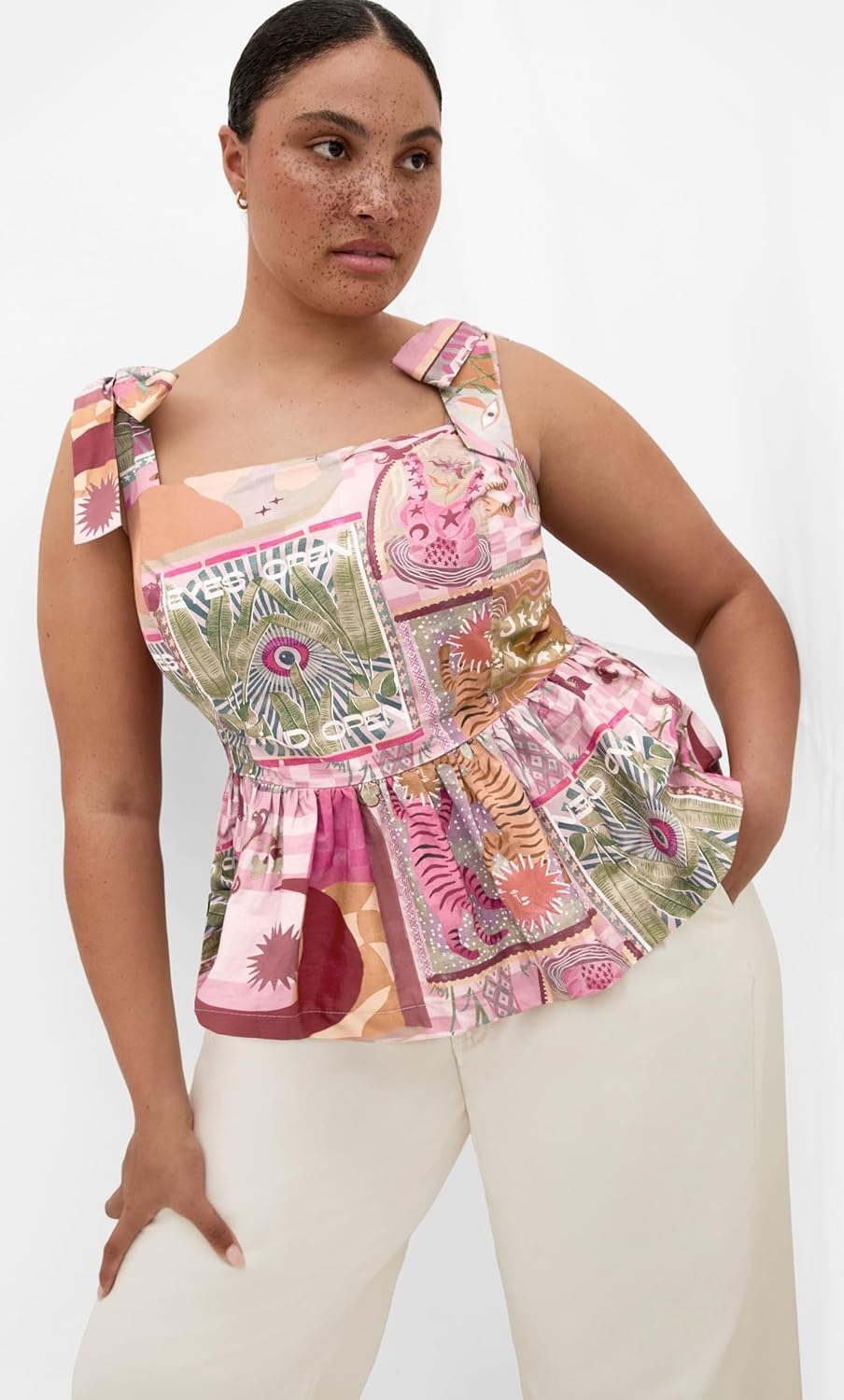 image:imageCity Chic Plus Size Top Isabel PrintPink Dreamscape