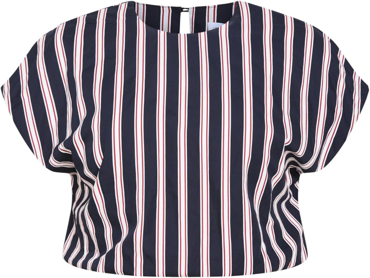 image:imageCity Chic Plus Size Top Sarina Stripe CottonNavy Sienna Str