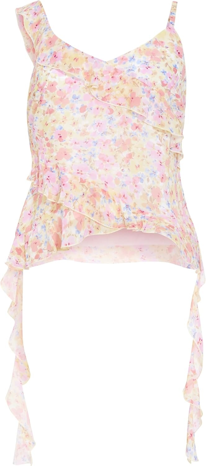 image:imageCity Chic Plus Size Top Waverly Frill PrintVintage Ditsy