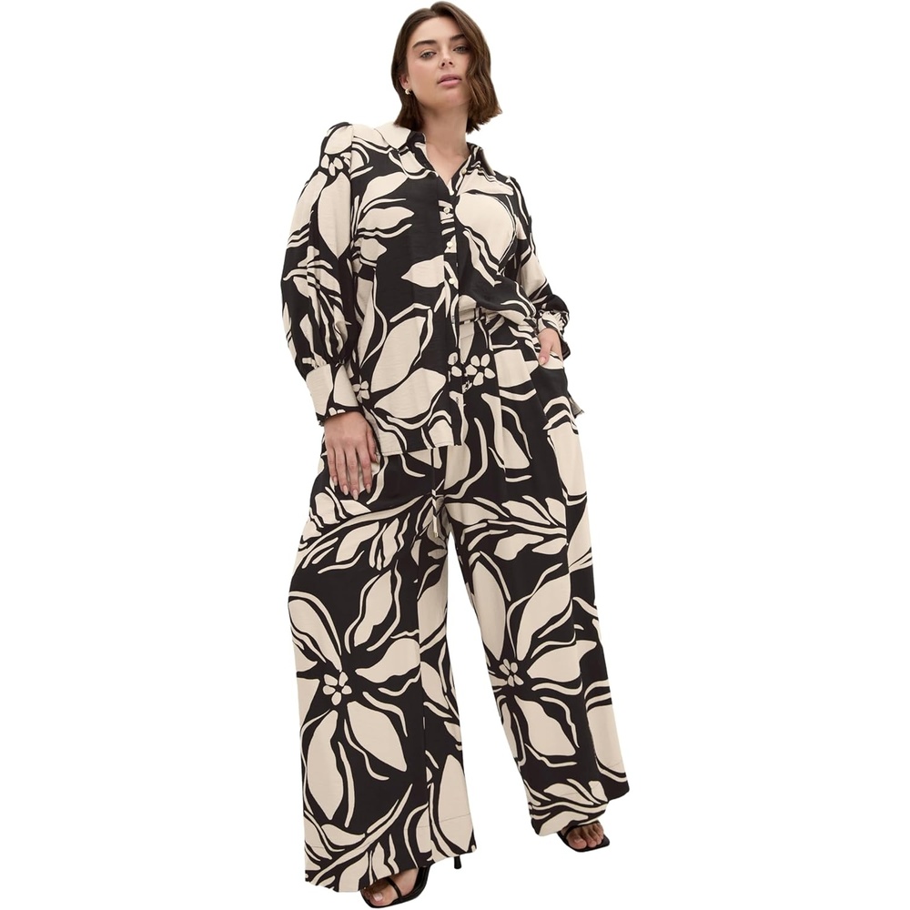 image:imageCity Chic Plus Size Shirt  Bella Mono Print Long SleeveMono Prt