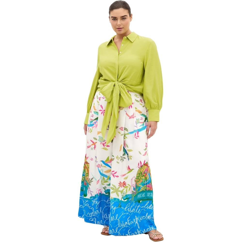 image:imageCity Chic Plus Size Shirt Rosa TieChartreuse