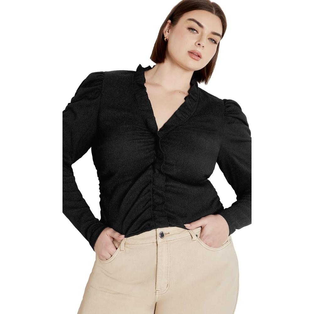 image:imageCity Chic Plus Size Top  AnikaBlack